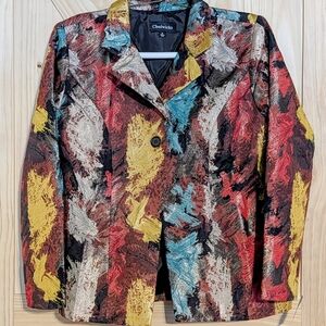 Chadwicks Women's Multicolor Abstract Blazer